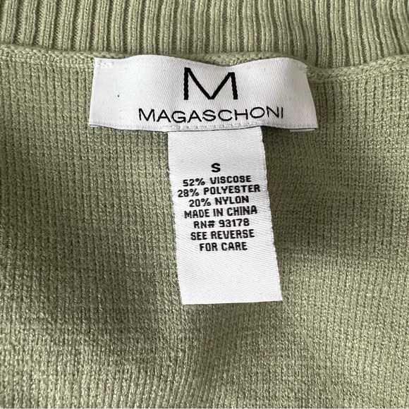 Magaschoni Sage NEW  Green Full Zip Knit Viscose Blend Cardigan Sweater - Picture 11 of 16
